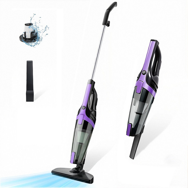 [국내발송] RichMagic 18000Pa 유선 대흡력 청소기 다기능 핸드/스틱형 청소기, 자주색, SND-KB01