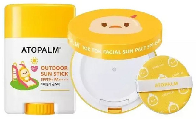 아토팜 톡톡 페이셜 선팩트 15g플러스야외놀이 선스틱 21g, 1개