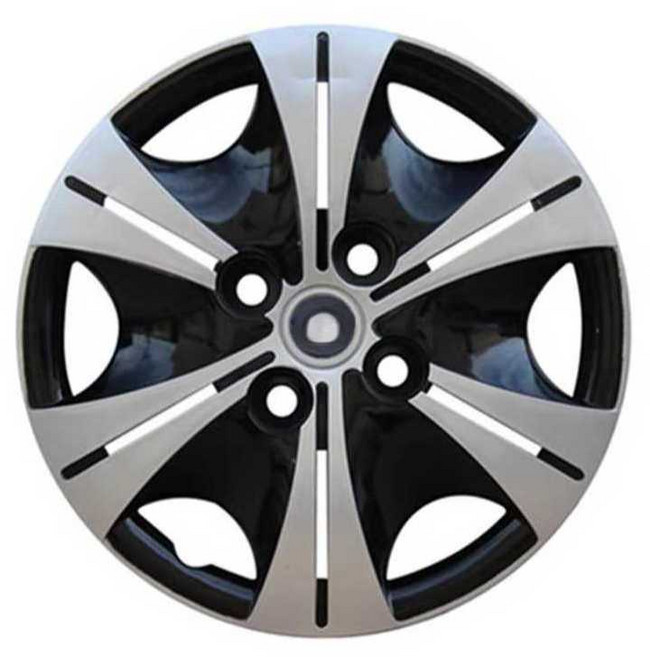 14인치 휠캡 4개 세트 튜닝 모닝 레이 스파크 타이어커버, 2. R6 나사형 - 실버 블랙(4개)