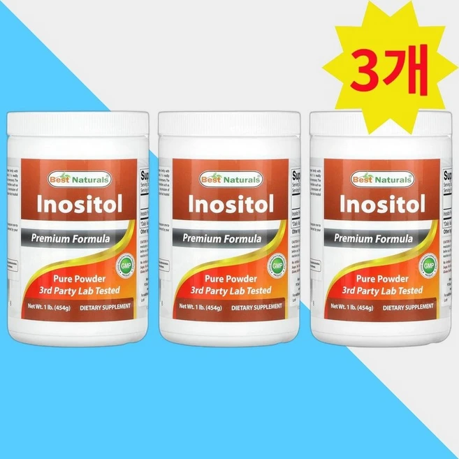 베스트네추럴스 이노시톨 분말 파우더 454g Inositol 3개 - 쿠팡