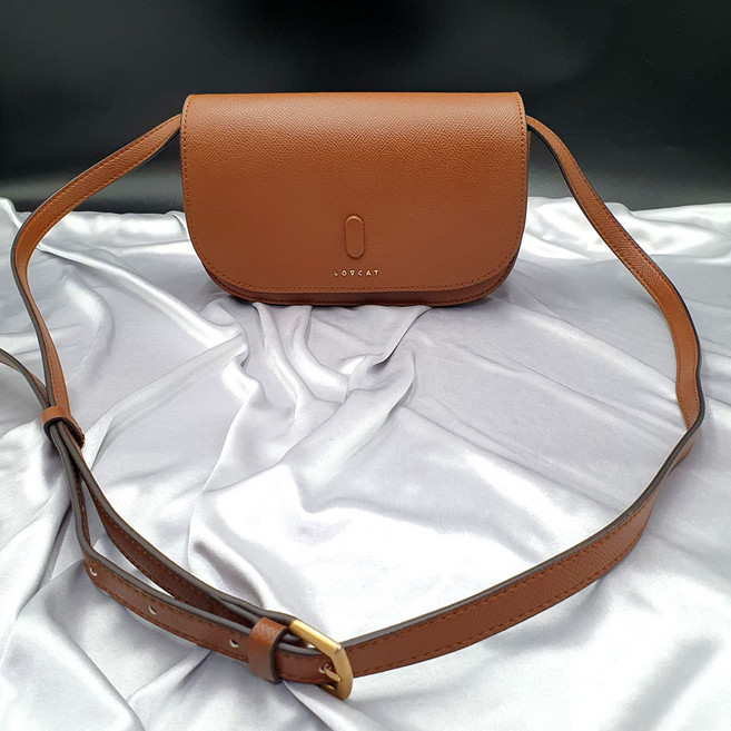 러브캣 브라운 가죽 예쁜 숄더백 크로스백 가방 은피아노