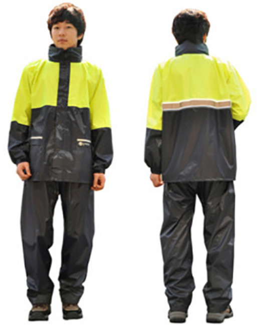 삼흥우의 오토바이 우의 상하의세트 SH-200 그린형광, XL(100)