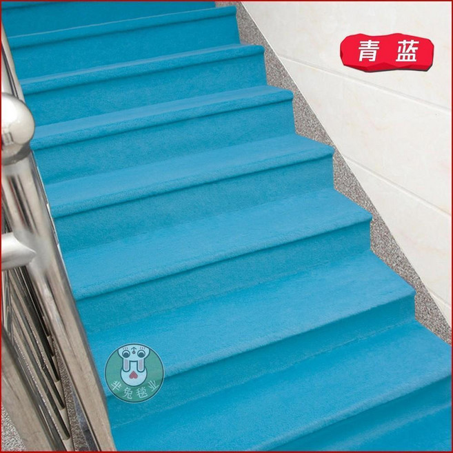 樓梯地毯 加厚自粘設計 水泥鐵木踏步 遮醜防水防滑 樓梯地毯 磕碰靜音墊背膠毛氈 耐磨耐用 家用樓梯裝飾 樓梯地, 青藍,0.2米寬/要幾米就拍幾件, 青藍, 0.2米寬