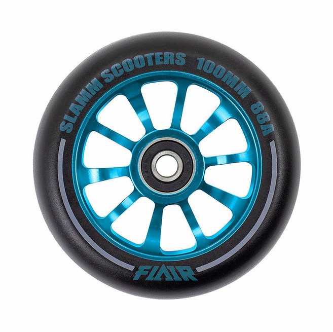 스턴트스쿠터 알루미늄 alloy 바퀴 스쿠터휠 scooter wheels 슬램스쿠터 정품 교체 바퀴 1개입 Abec9 베어링 포함 360호환 일반적인 스쿠터에 교체가능, 파랑, 1개