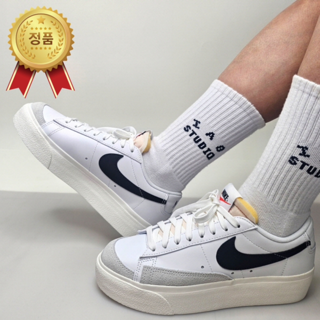 [정품 AS가능] 나이키 우먼스 블레이저 로우 플랫폼 여성화 키높이 운동화 학생화 발편한 스니커즈 DJ0292-101