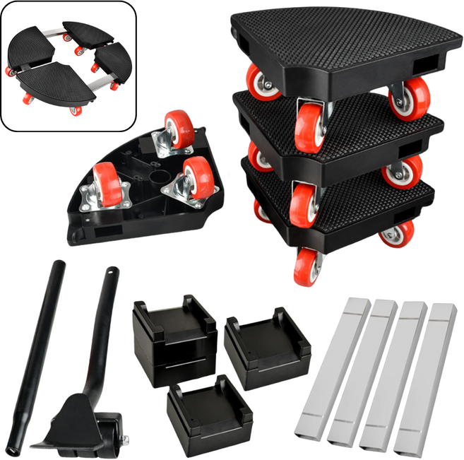 만능 지렛대 세트 가구이동 바퀴 가구이동 슬라이더 무거운 물건 옮기는 도구 가정용, 1세트