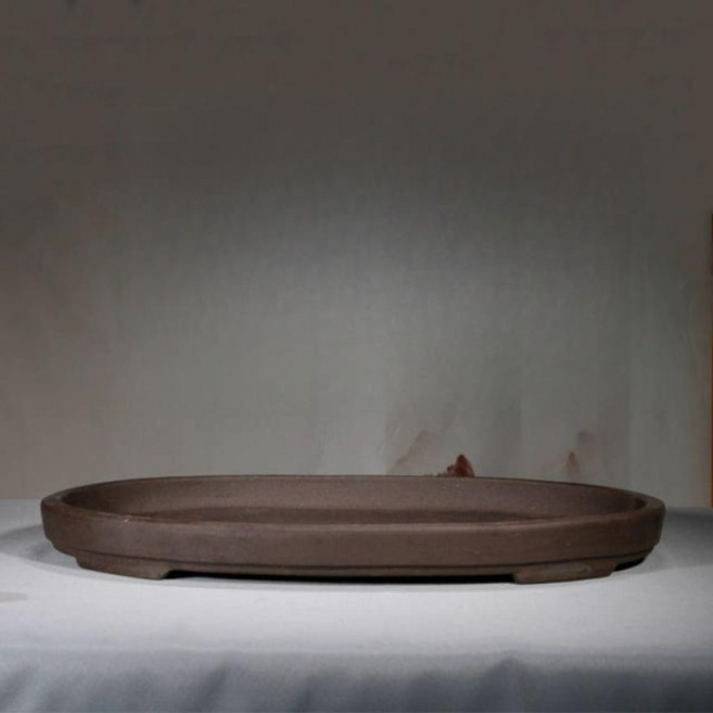 타원형 수반 화분 마당 식물 받침대 옹기 수경 장식 40cm 얕은 타원형 무공 자기토 고온 가공 사이즈에 약간의 오차가 있음, 33cm 원형 화분 무공