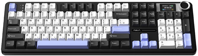 AULA AULA F108PRO 유무선 독거미 한글 기계식 키보드 펀키스 국내 정품 오로라 블랙 LEOBOG 저소음솜사탕축