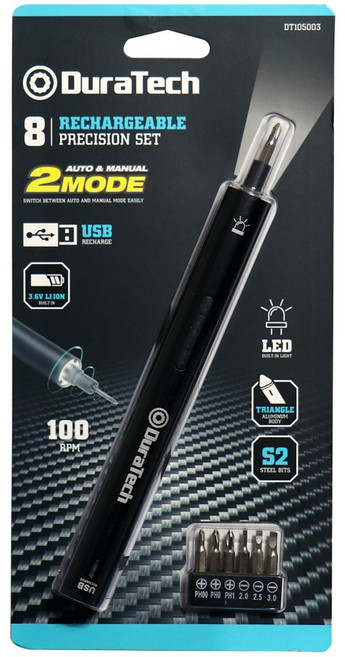 듀라텍 충전식 전동 드라이버세트 8PCS DT105003, 1개