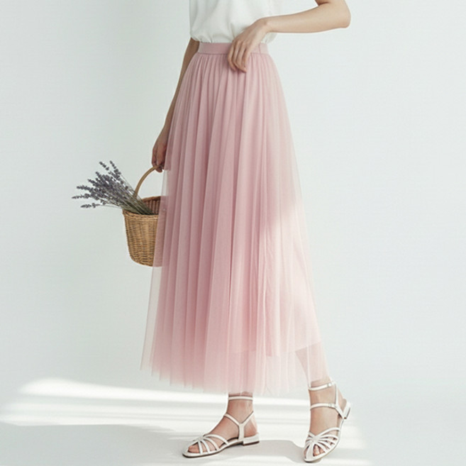 레몬소울 슈가 플레어 롱 샤 스커트