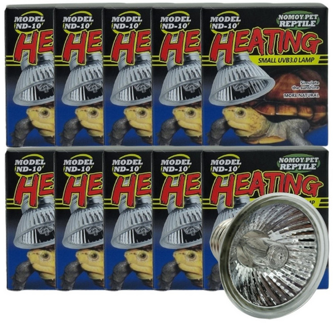 노모이펫 ND-10 파충류 수생거북이 히팅스팟 할로겐램프 S UVB 3.0 25W, 10개