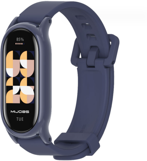 브롬핏 미밴드8 보호케이스 풀커버 스포츠 스트랩, 네이비