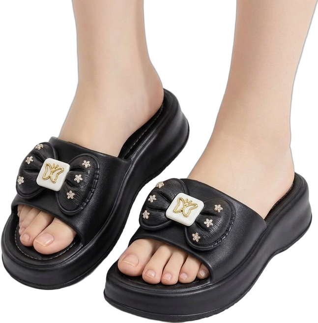 프로텍트유 여성 나비 통굽 슬리퍼