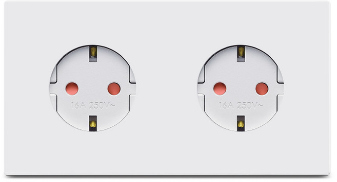 나노 유로 유럽형 콘센트 2구 화이트, 1개