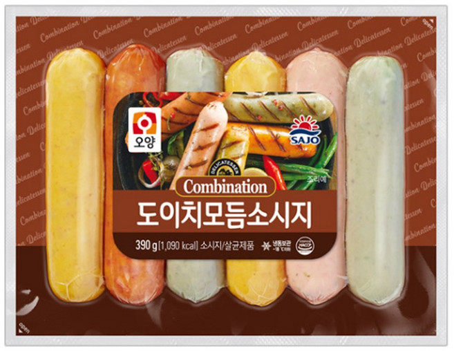오양 도이치모듬소시지 390gX10개 / 사조 냉동 소세지 햄 캠핑 업소용, 10개, 390g