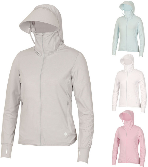 [김영주골프] 여름 바람막이 자외선차단 캡탈부착 여성 후드 점퍼 KNMLJP04