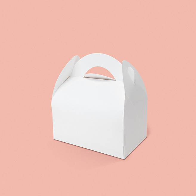 손잡이 선물상자 돔상자 앞열림 조각케익박스 화이트 1호 JP-3221 50개