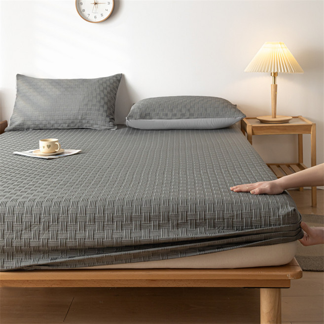 LINSHU 와플 통기성 매트리스 커버 부드러움