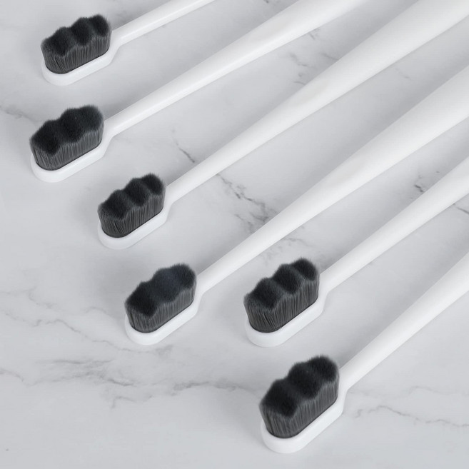 TOYAKU 나노칫솔 부드러운 6개 세트 잇몸을 붙이지 않는 나노칫솔 와이드