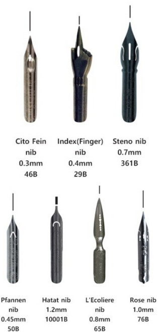 [브라우스] 닙 딥펜촉 7종 중 옵션선택, 1개, Cito Fein nib