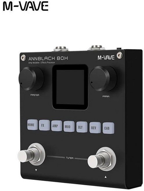 M-VAVE BLACKBOX 다기능 기타/베이스 이펙트 페달 이펙터 80개의 편집 가능한 프리셋 6개의 이펙트 모듈, 1개