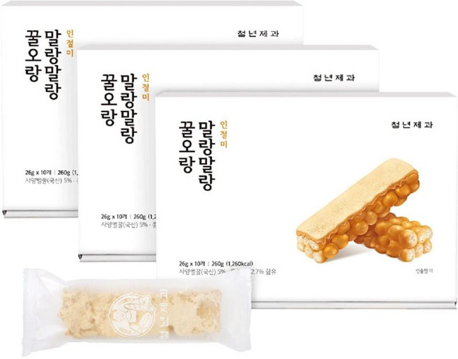 말랑말랑 꿀오랑 인절미 26g x 10 x 3, 1세트