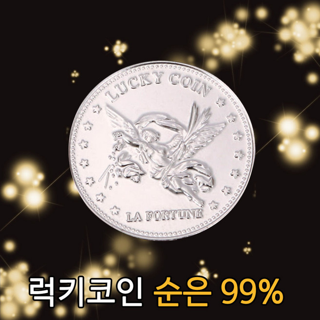 럭키코인 실버 행운의 동전 [원형 코인캡슐] 케이스 별매