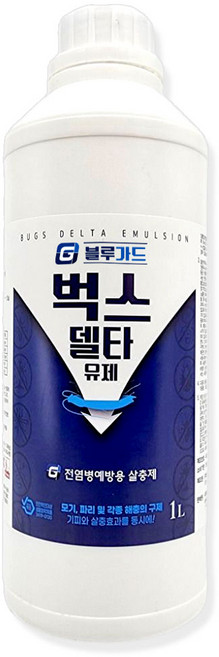 벅스델타 유제 살충제 벌레 퇴치제 바퀴벌레약 초파리 스프레이 개미 퇴치 약 권연벌레 퇴치제, 1개, 1L