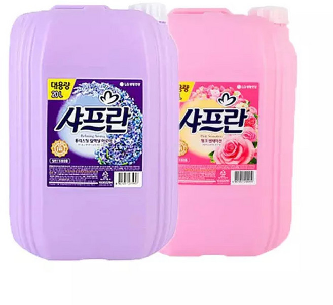 샤프란 20L 핑크 릴렉싱 대용량 섬유유연제 말통 업소용 가정용
