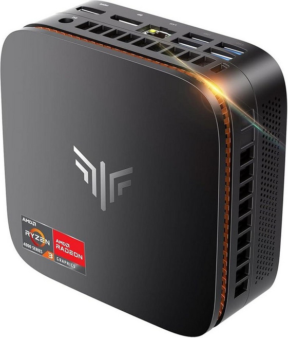 KAMRUI Pinova P1 미니 PC 컴퓨터 AMD Ryzen 4300U (Beats i3-10110U/3500U) 16GB RAM 256GB SSD 데스크탑 컴퓨터, Ryzen R2544/16GB+512GB, P1 R2544