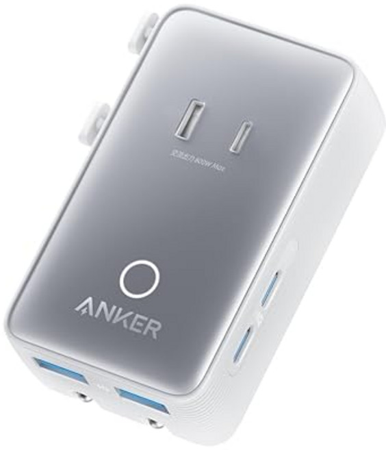 Anker Nano 여행 어댑터 5-in-1 20W 해외여행용 변환 플러그 USB-C 포트 USB-A 포트 탑재 최대 20W 출력 / 온도 관리 시스템 5대 동시 충전 초소형, 1개