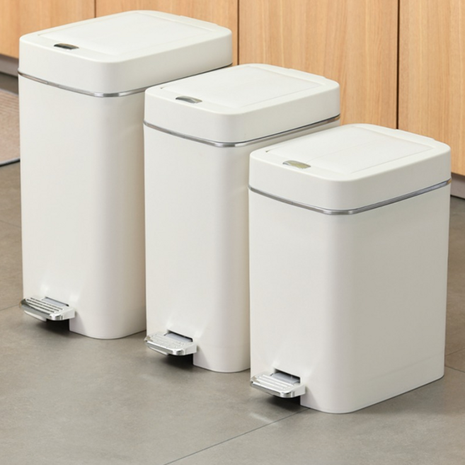 데코트리 양문형 페달 원터치 휴지통