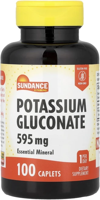 선댄스 비타민 포타슘 글루코네이트 595 mg 100 캐플릿, 6개, 100정 - 쿠팡