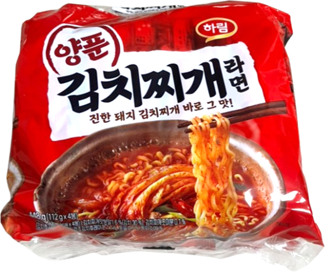 하림 양푼 김치찌개 라면 멀티팩 448g, 1개