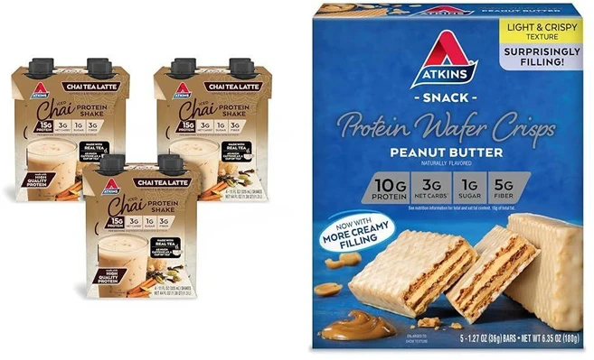 Atkins 단백질 쉐이크 모카 라떼 맛 고단백 저당 저탄수화물 케토식단용 RTD 325ml x 12팩 (원산지 미국), 차이 티+땅콩 버터, 11 Fl Oz (12개 팩) - 쿠팡