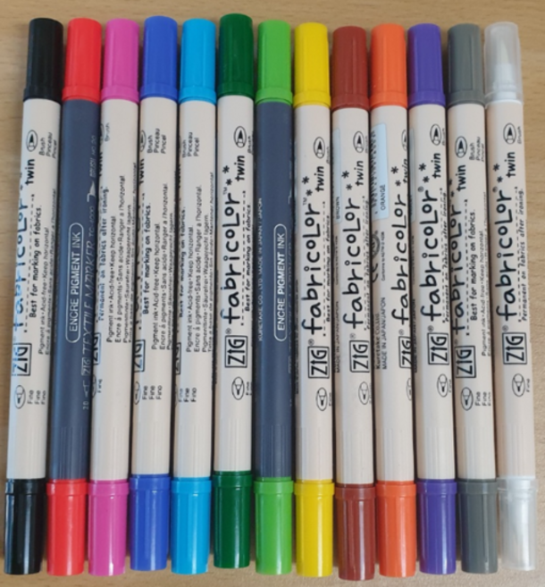 지그 TC-4000 섬유펜 패브릭 옷 직물 일본 쿠레타케 ZIG 12색 칼라 낱개, B01 Blender, 1개