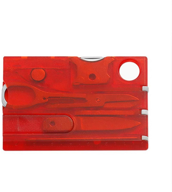 초박형 야외 포켓 멀티툴 카드형 다기능 도구, 2. Red, 1개