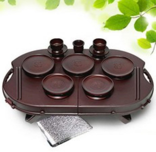 [국산] 고품격 휴대용 제기세트 14P 성묘제기 산소 제사상, 1세트