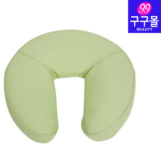 [구구몰] U자형 얼굴베개(6cm) 경락베개 마사지베개 마사지샵베개, 10713라이트그린, 1개