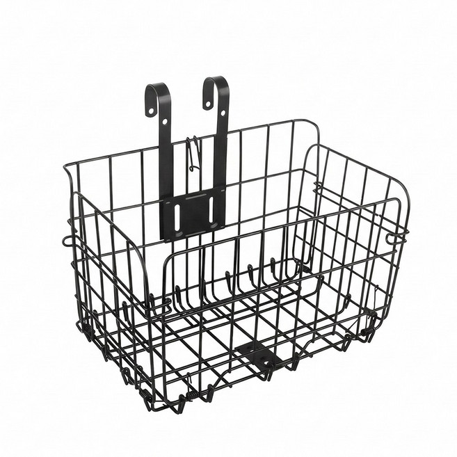 럭스토어 견고한 접이식 자전거 바구니 장바구니 접이형 바구니, 1개, 블랙