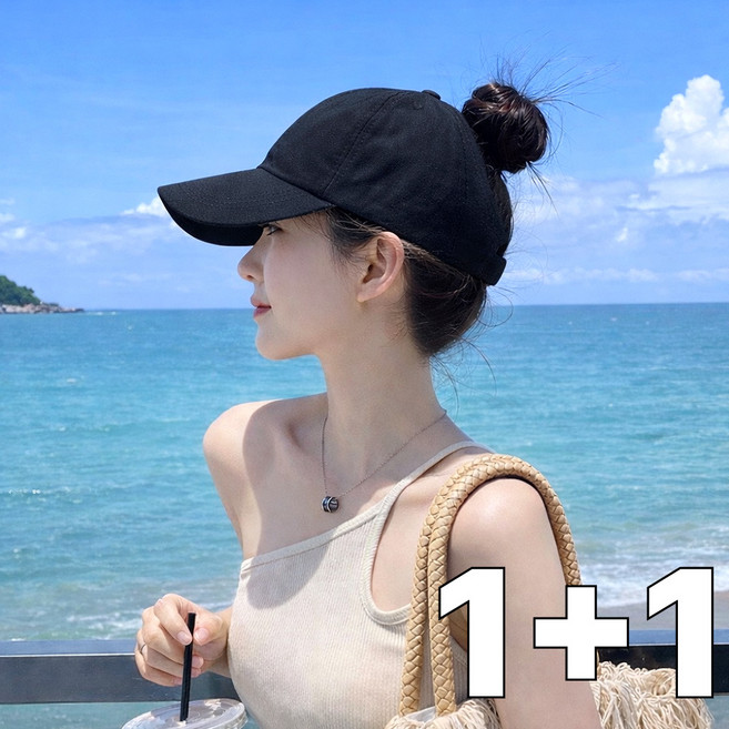 루나뷰링 1+1 여성 야구모자 포니테일 여자볼캡 러닝모자
