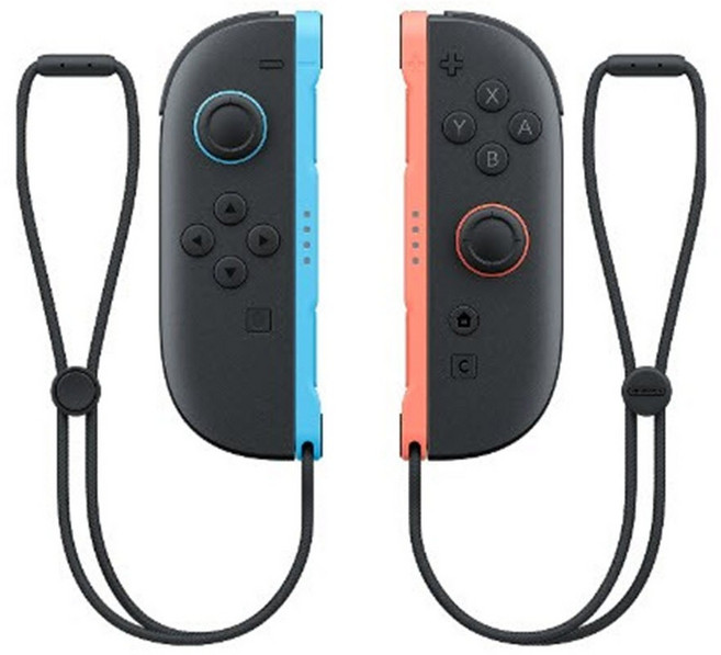 Nintendo Switch Joy-Con (R) 手把 紅色/黑色, 左藍右紅, 1個