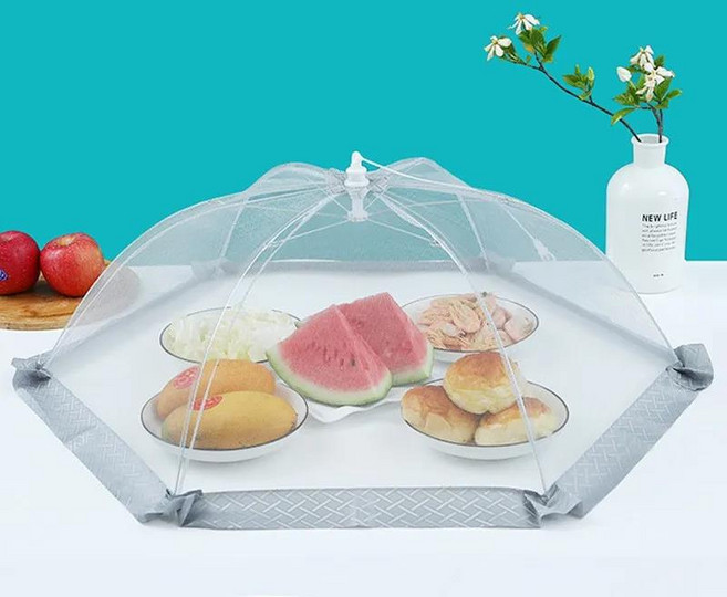 접이식 식품 커버 메쉬 가정용 파리 방지 모기 텐트 우산 피크닉 보호 그물 액세서리, 1개