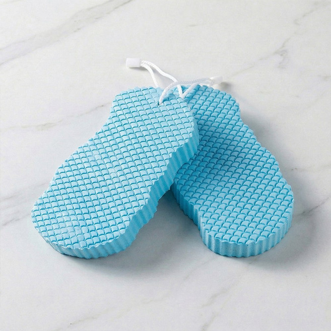 아띠꼴로 때타올 때수건 때밀이 때블럭 샤워 목욕 타올 1+1, 블루, 1세트, 2개입