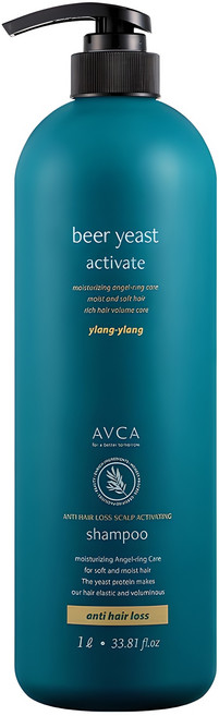 아브카 맥주효모 두피케어 탈모증상완화 샴푸 일랑일랑향, 1L, 1개