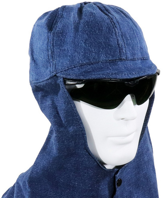 스마토 보호구 용접두건 용접모자 용접용 청두건 똑딱이 사계절, 청두건(후드형), 1개