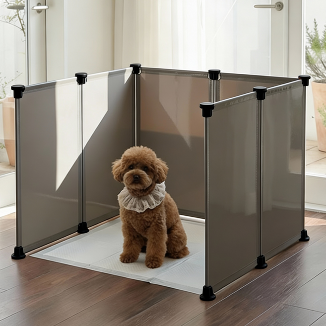 두펫 반투명 울타리 화장실 푸푸 롱 파티션, 그레이, 1세트