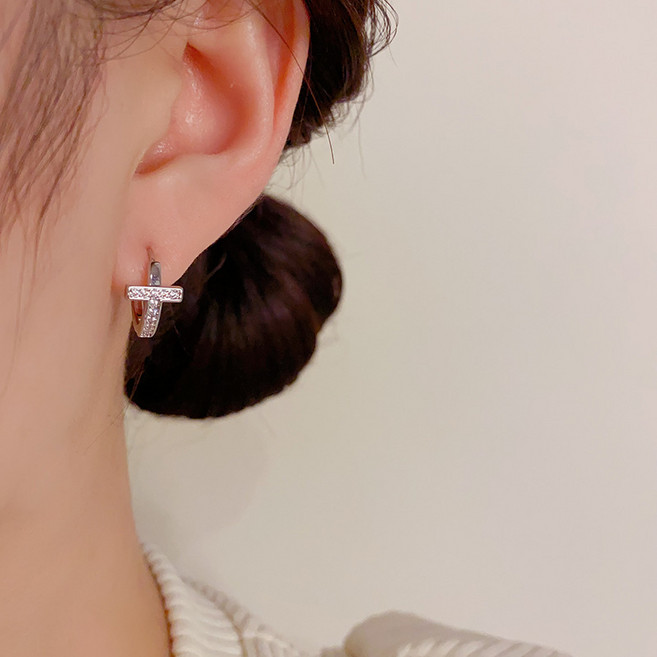 다나모인 14K 도금 십자가 원터치링