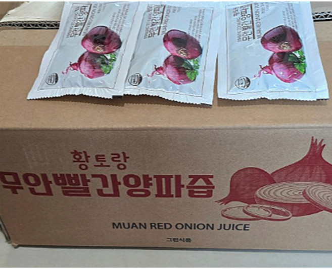 [정품] ((황토랑)) 무안 빨간양파즙 자색 양파즙 120포, 110ml, 1박스
