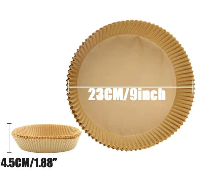 23CM 에어 프라이어 일회용 베이킹 페이퍼 비 스틱 매트 스티머 스퀘어 라운드 양피지 전자 레인지 주방 쿠, 03 50PCS, 03 50PCS